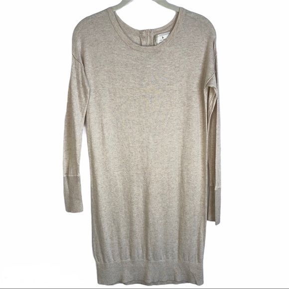 Ruby Moon Oatmeal Lightweight Tunic Dress Sweater